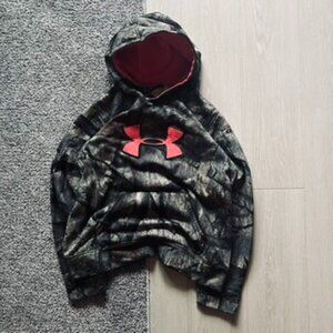 Mossy Oak Under Armour Camo Hoodie Women’s Large Outdoor Camping Hiking Hunting